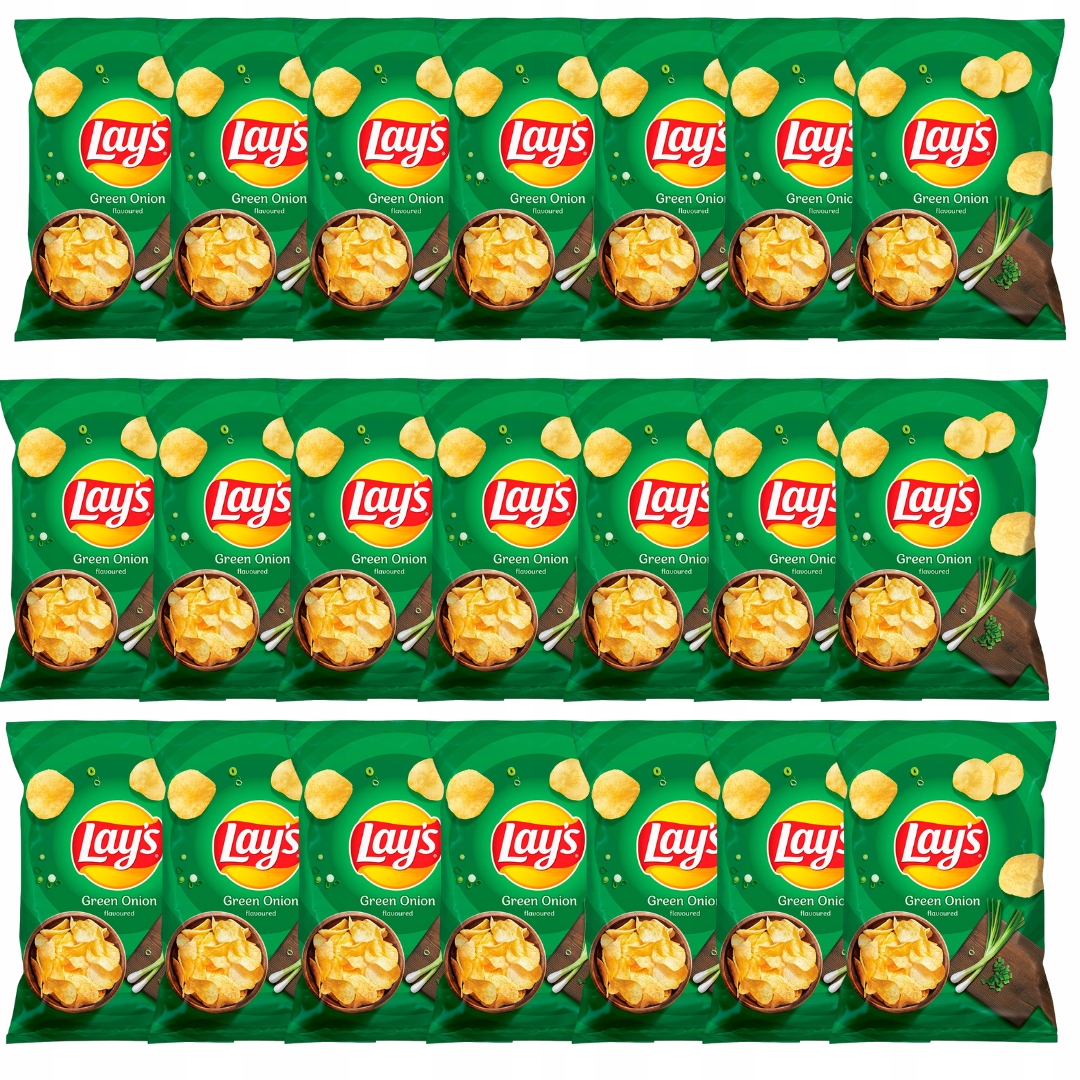 Lay's o smaku zielonej cebulki 21x 130 g