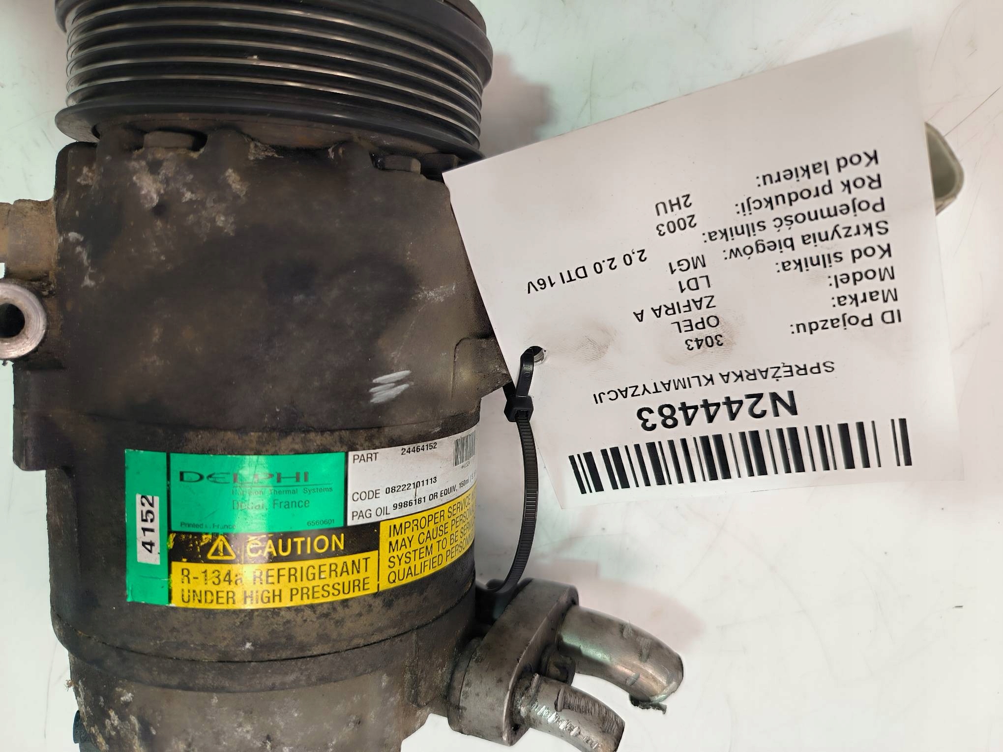 Klimakompressor klimaanlage 24464152 OPEL ZAFIRA A