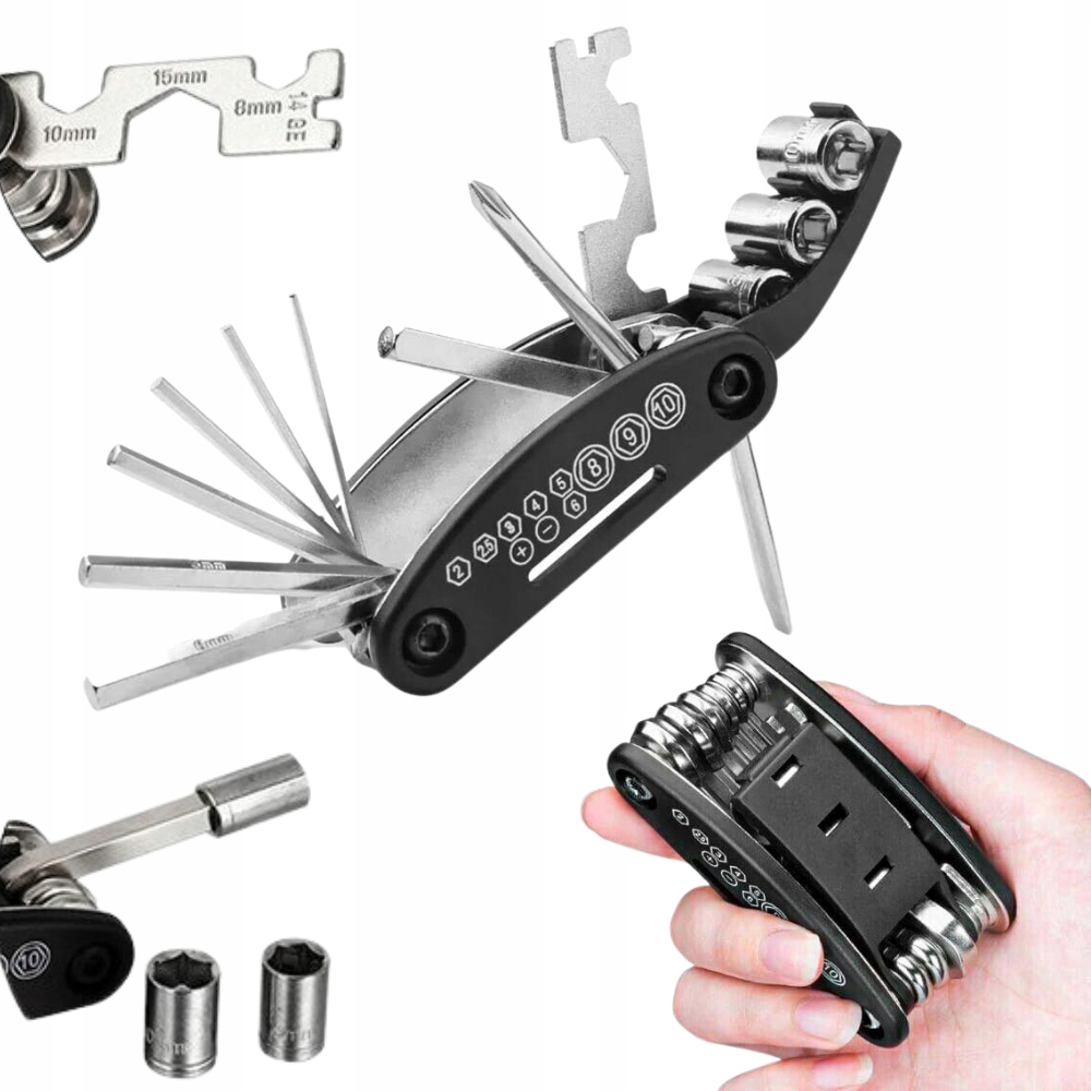 

Multitool Rowerowy Zestaw Narzędzi Naprawczych