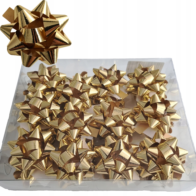 

Kokardki Rozetki Samoprzylepne Złote 5cm 24szt.