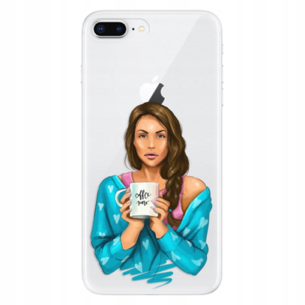Silikonowe etui iSaprio Coffe Now Brunette dla iPhone 8 Plus