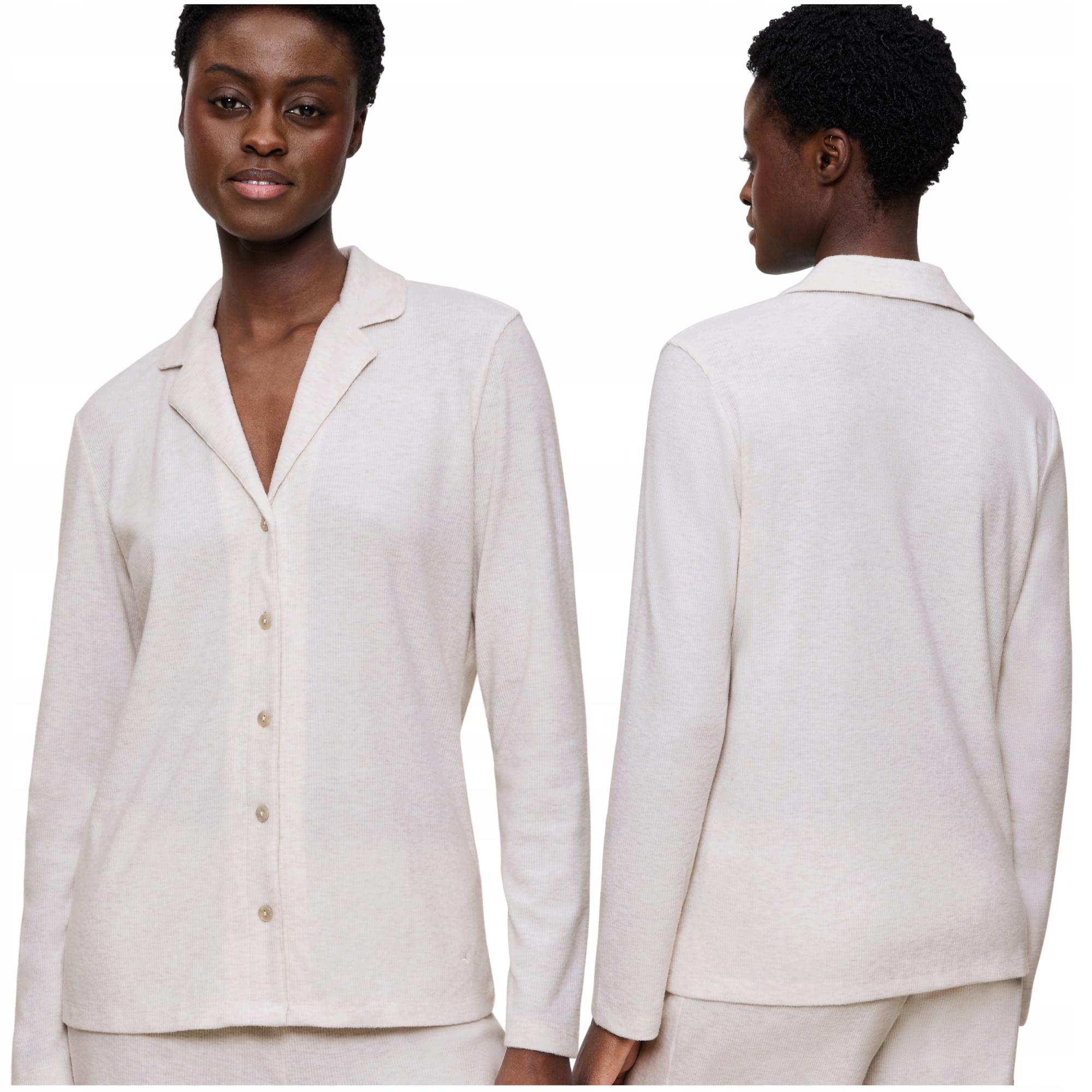 Košile s knoflíky, pohodlná, rozepínací Triumph Mix&Match Lsl Top Bf Soft 36