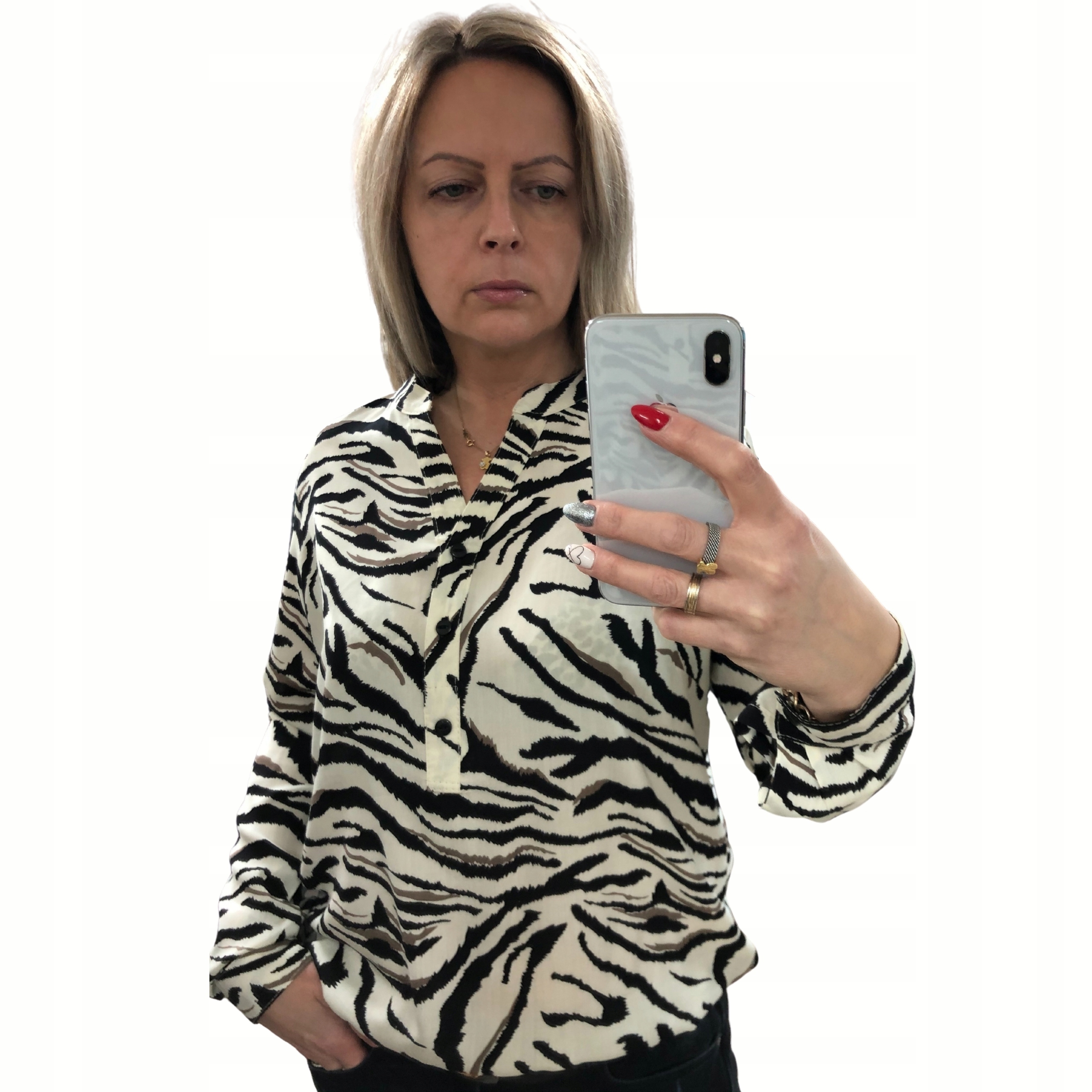 

B1 Bluzka Koszula V-ka LaLi Zeberka R.s