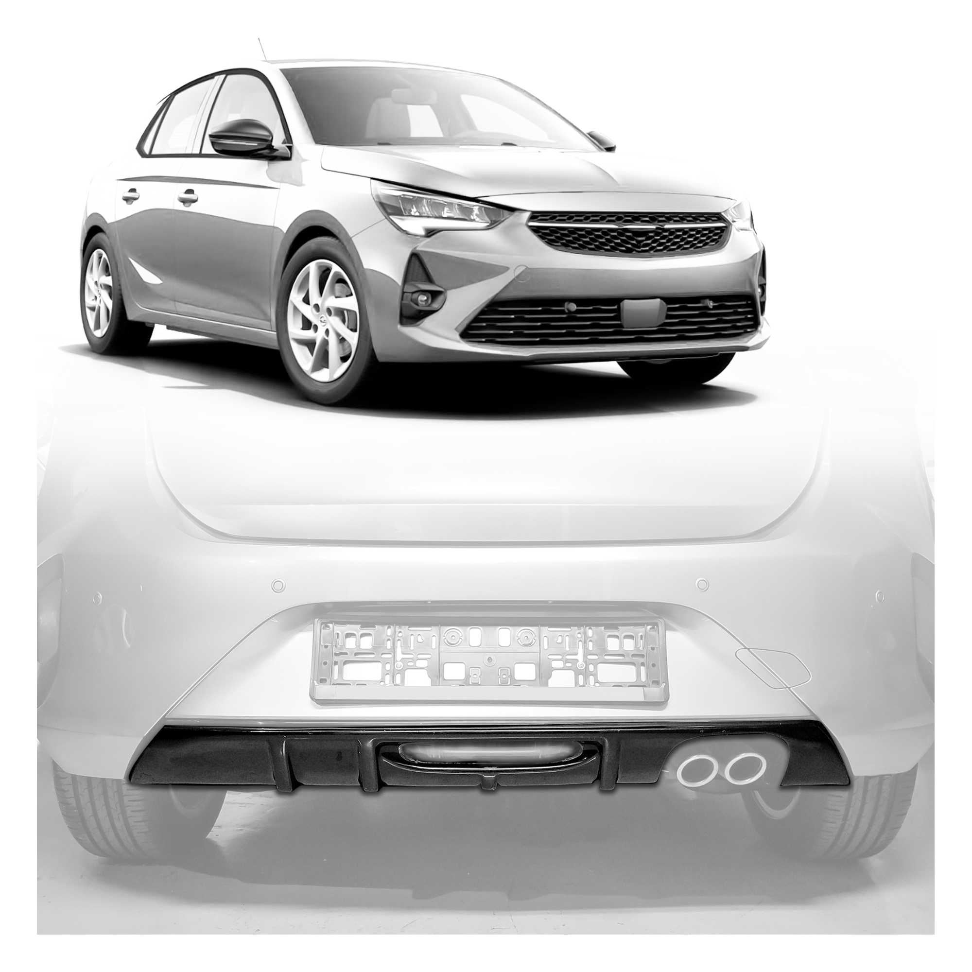 Kryt zadního nárazníku difuzér pro Opel Corsa F 2019- Hatchback