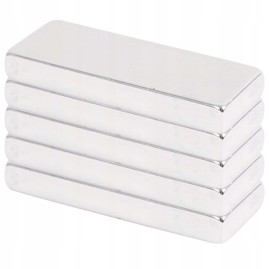 

5x Magnes Neodymowy 40x15x5 mm Płytkowy Mocny