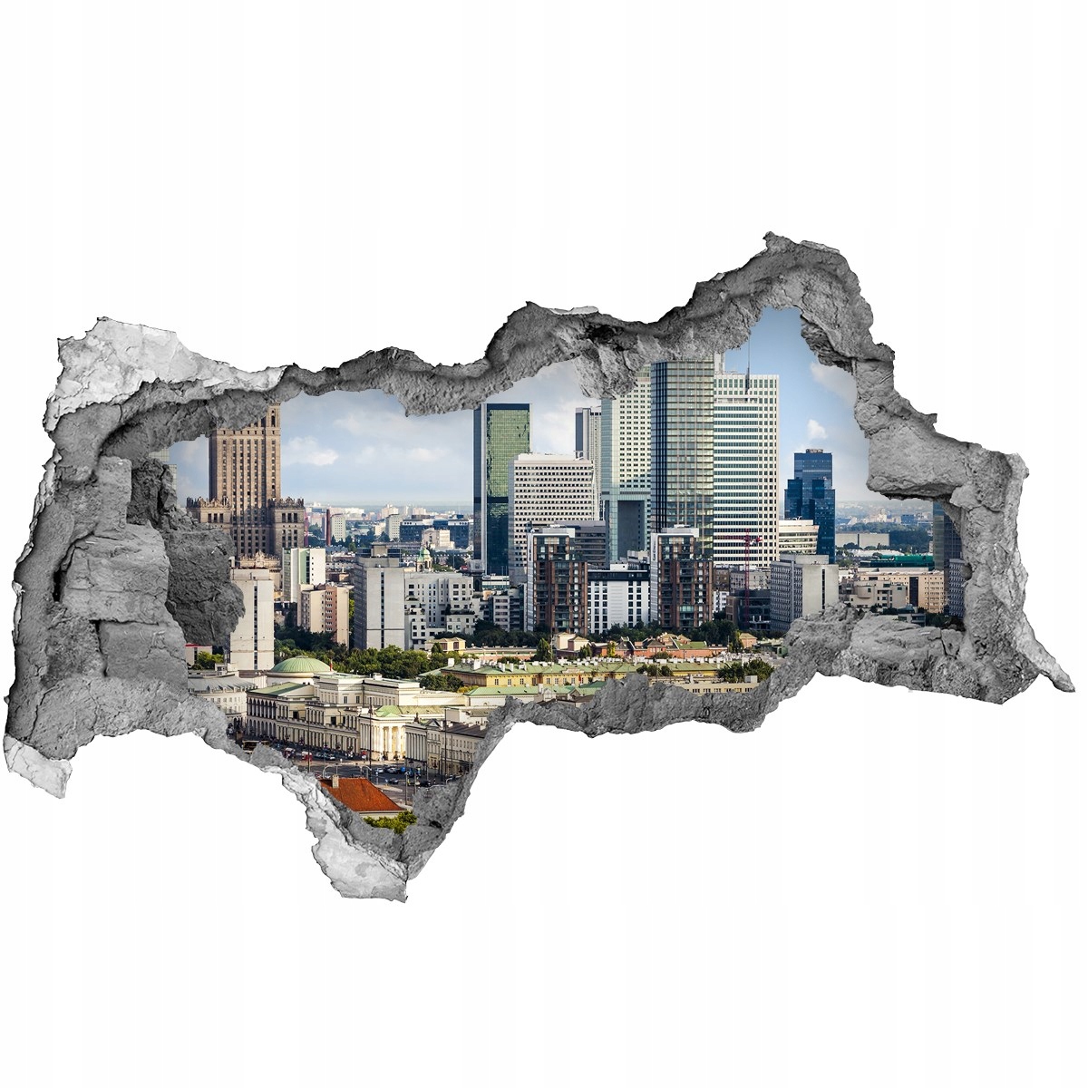 

Fototapeta dziura na ścianę 3d Warszawa Polska