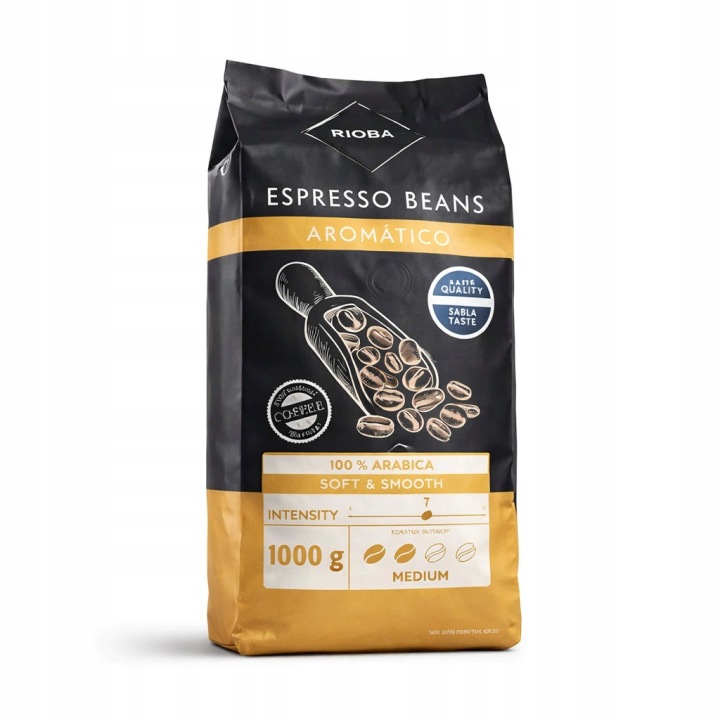 Kawa ziarnista Espresso Aromatico 1kg Rioba nuty czekolada orzech