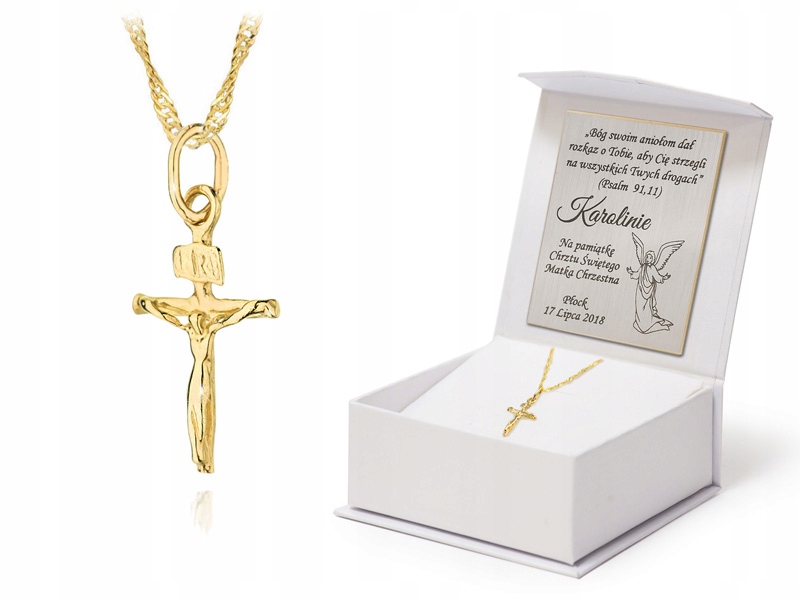 Zlatý Řetízek S Křížkem Dárek p585