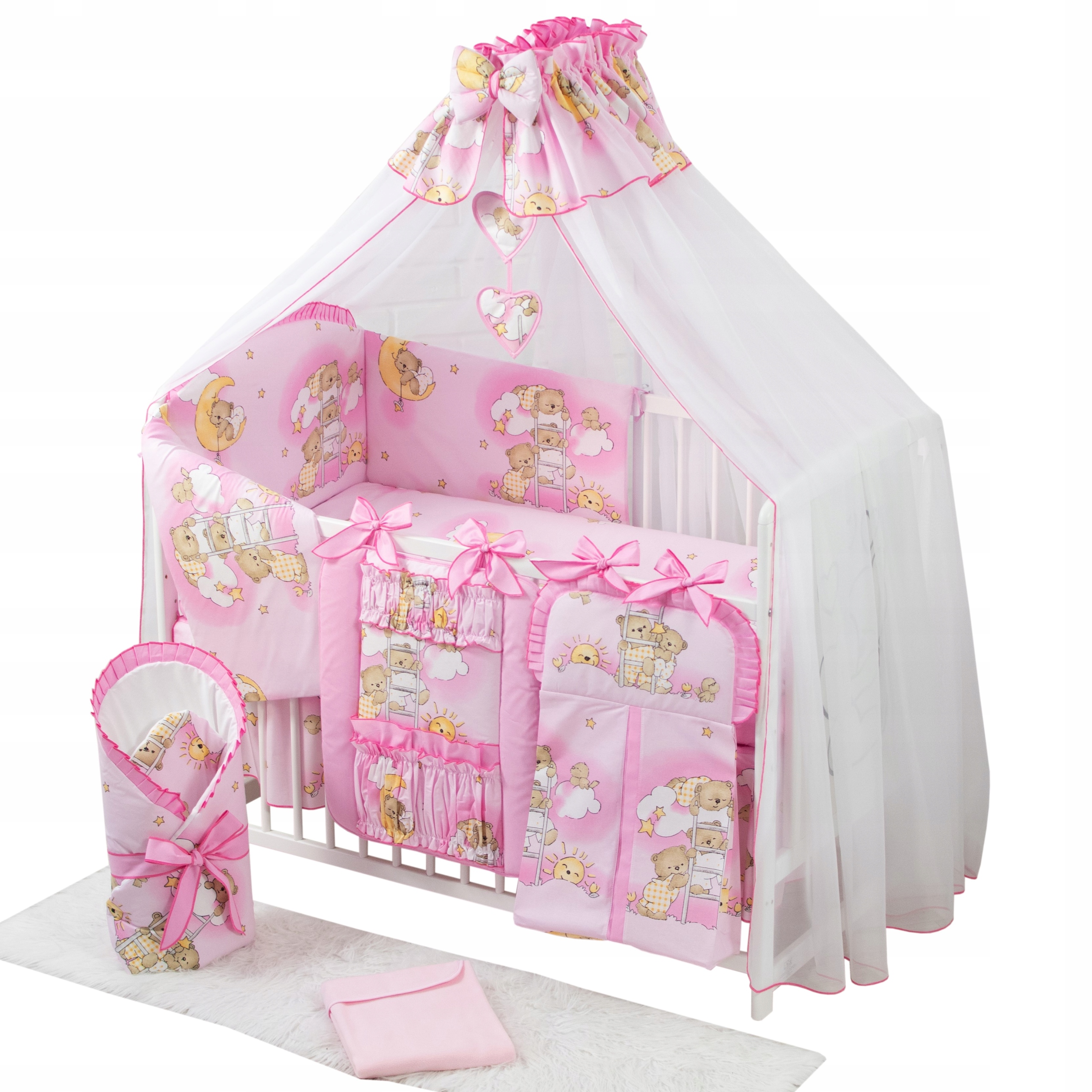 Комплект постельного белья для кроватки 16el. Лестницы Роз