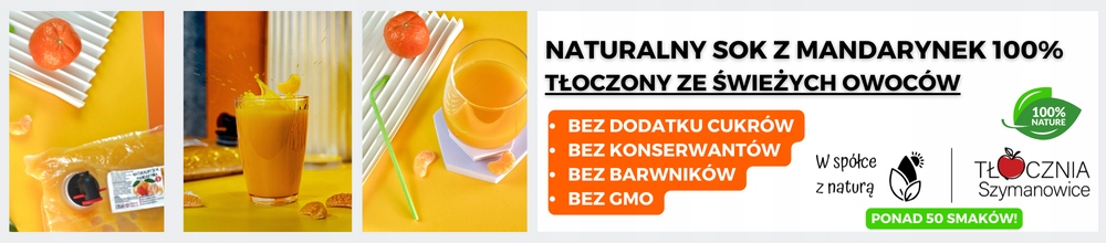 SOK Z MANDARYNKI MANDARYNKA 100% NFC 3L DLA DZIECI Wiek podawania brak informacji