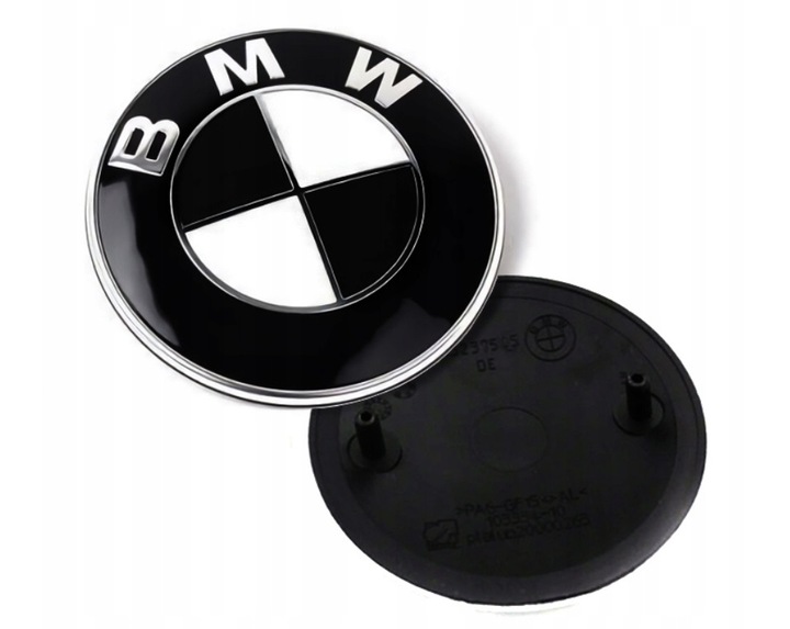 Emblemat Czarny Bmw 82mm Znaczek E87 E81 E46 E60 E61 E90 E91 E36 E84 E83