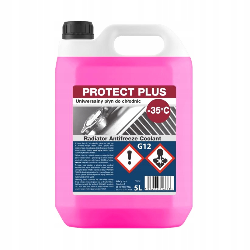 PŁYN CHŁODNICZY DO CHŁODNICY RÓŻOWY G12 -35 5L