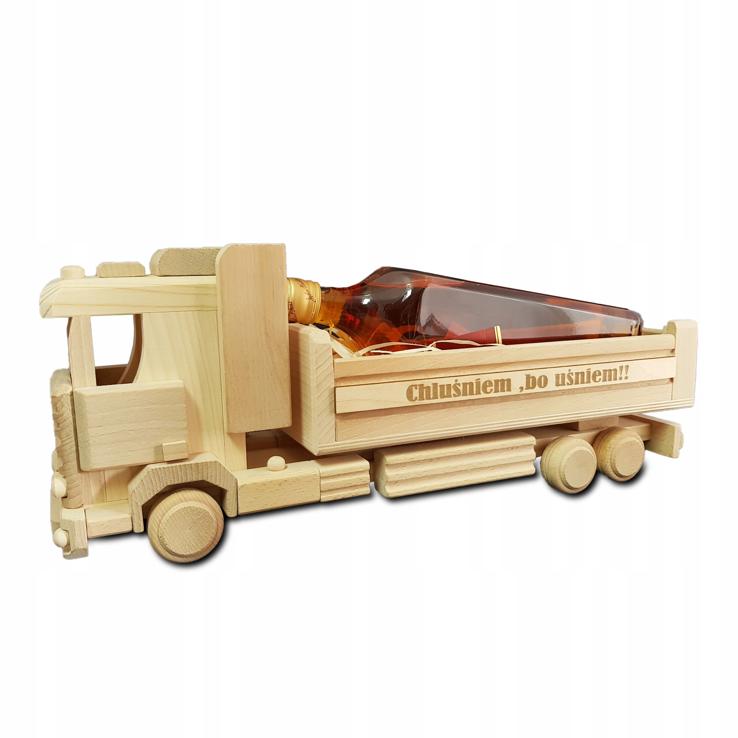 

Drewniana Ciężarówka Na Alkohol Grawer Tir