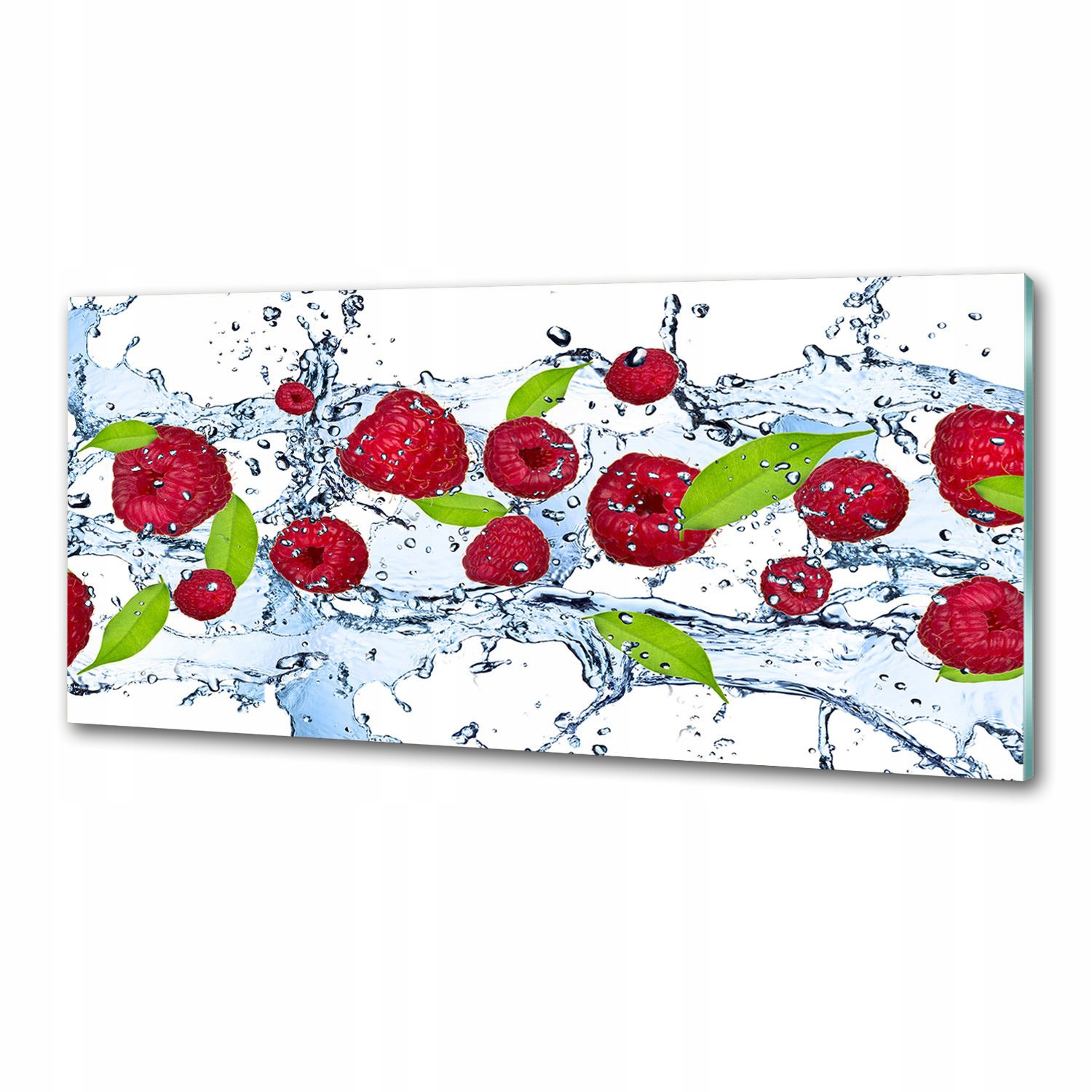 Panel do kuchyně Maliny a voda 125x50 cm Lepidlo