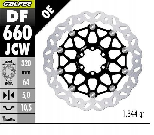 Brzdový Kotúč Predný Aprilia; Benelli; Bimota; Cagiva; Ducati; Ktm