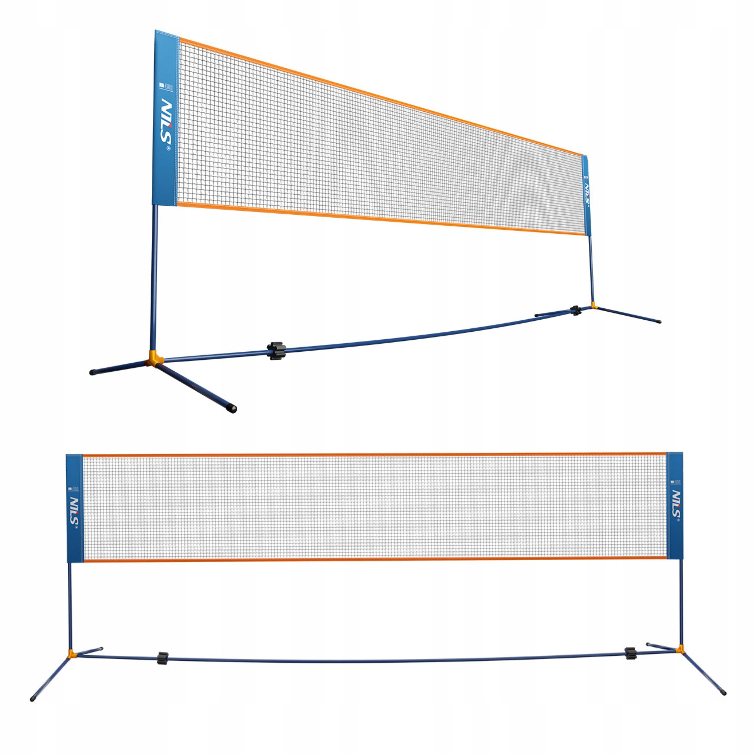 Mobilny zestaw do gry w badmintona siatka słupki na halę do ogrodu Nils