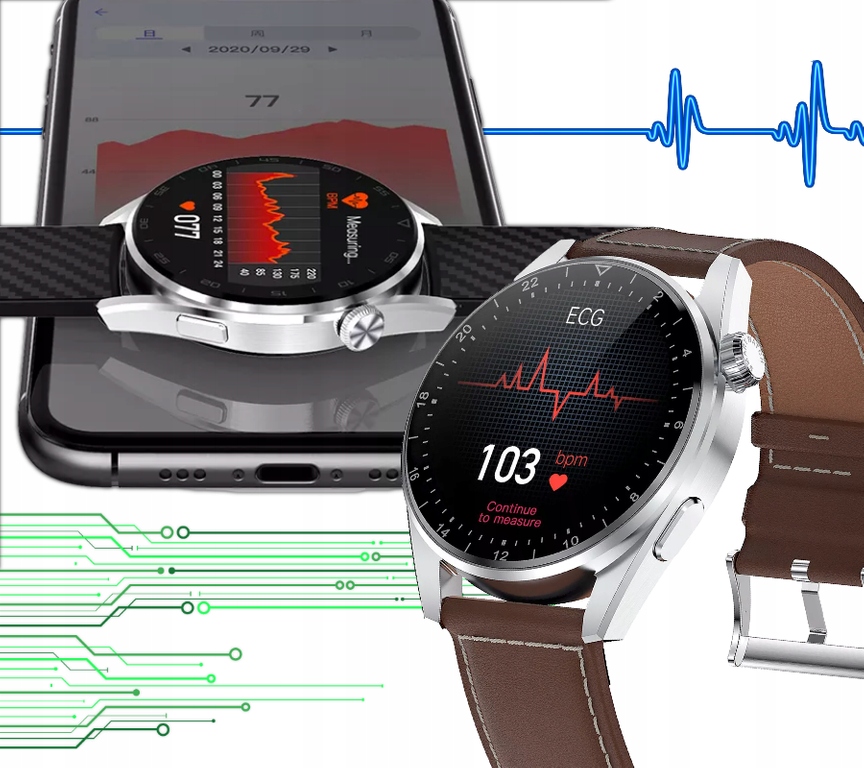 SMARTWATCH MĘSKI Rubicon RNCE78 - WYKONYWANIE POŁĄCZEŃ, WŁASNE TARCZE Komunikacja Bluetooth
