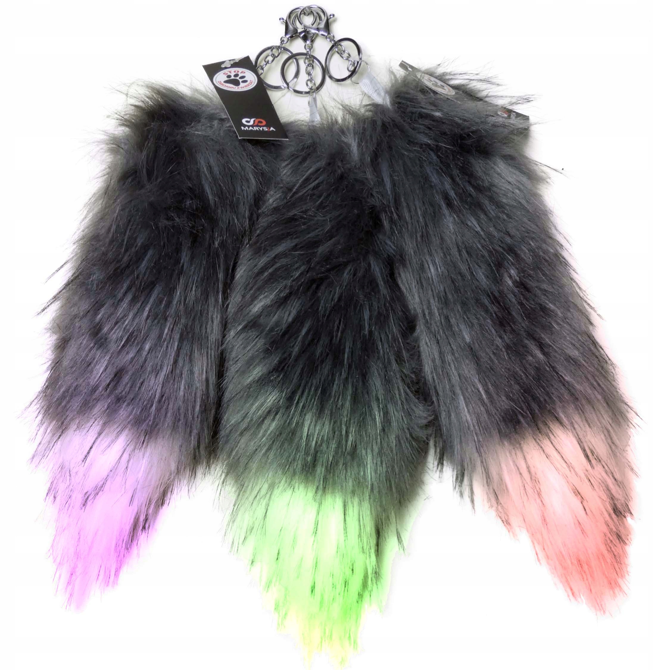 

Puszysty ogon kita brelok zawieszka do kluczy Led