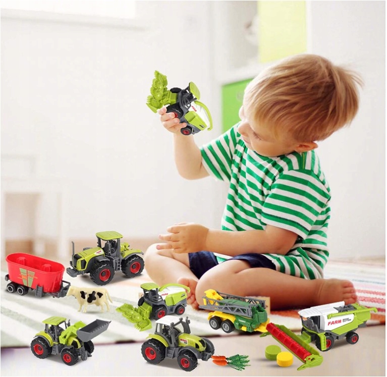 ZESTAW ROLNICZY TRAKTOR CIĄGNIK KOMBAJN ZWIERZĘTA Efekty brak