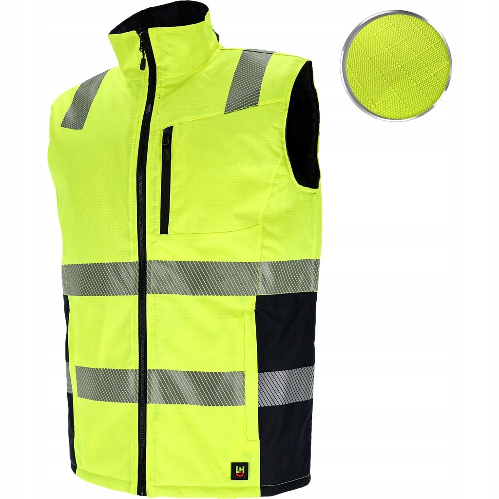 Kamizelka odblaskowa ocieplana bezrękawnik Leber&Hollman mężczyźni XL