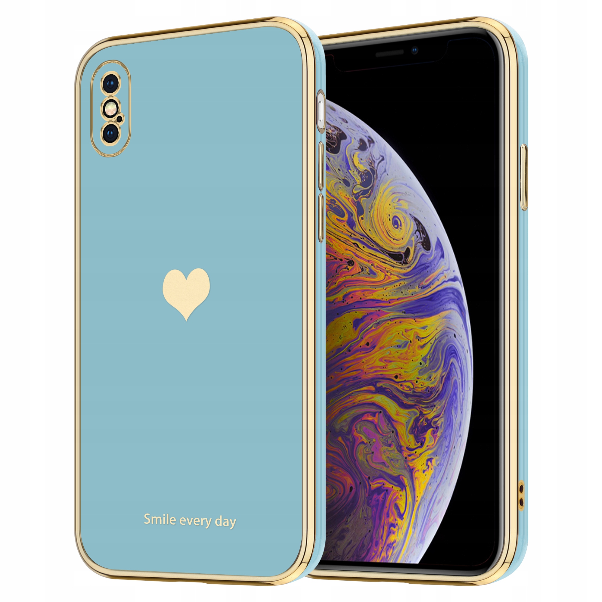 

Kobiece Etui Heart Do Iphone X/xs Miętowy