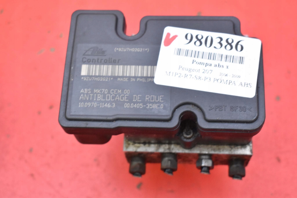 Pompa ABS 9663945580 PEUGEOT 207 1 e 1.4 8V 73 KM 06-09