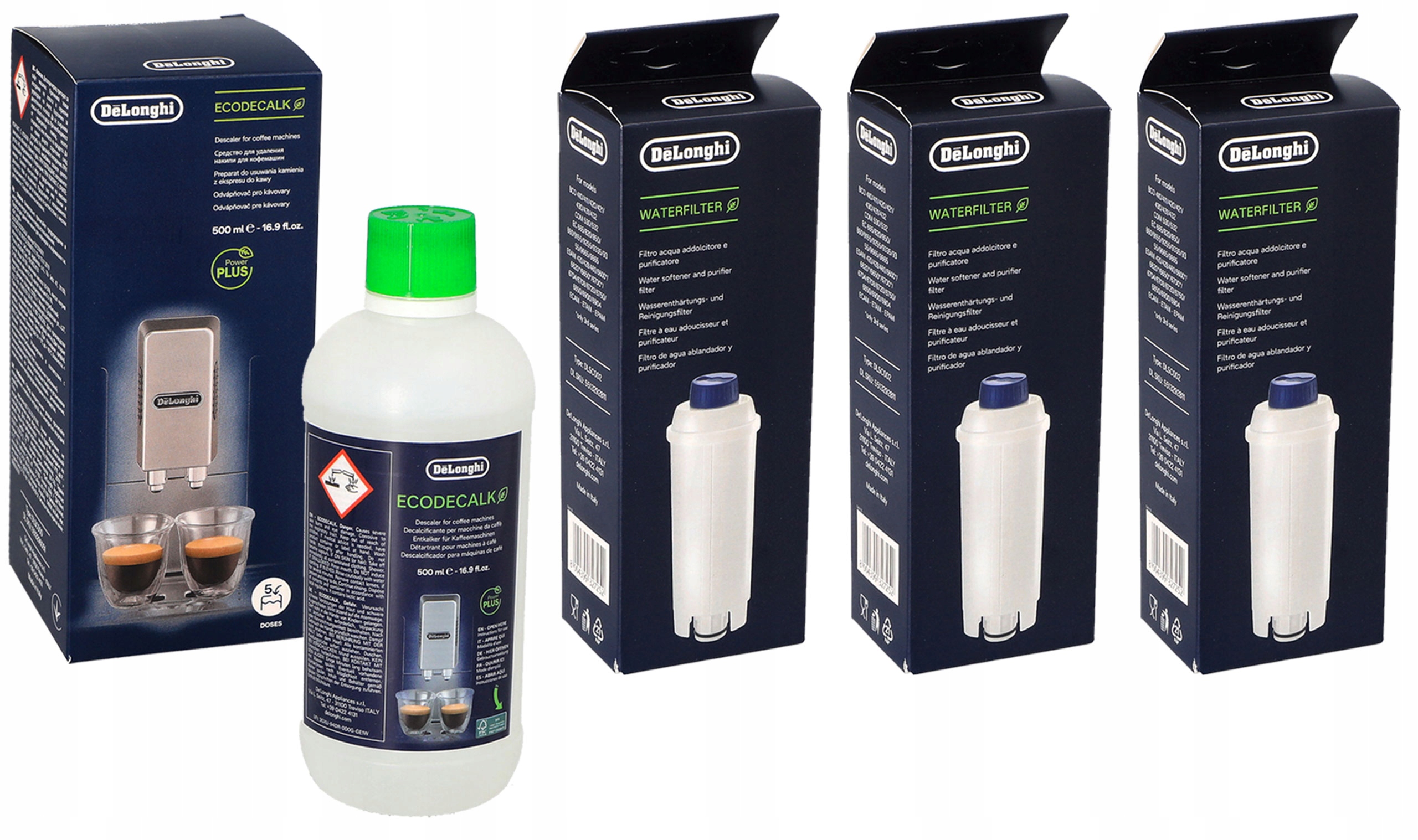 Filtr Wody Delonghi Dls C002 x3 Odkamieniacz x1