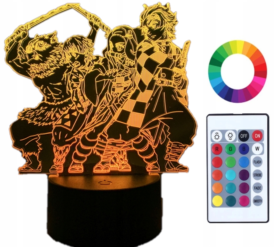 

Lampka Nocna 3D Led Demon Slayer Grawer Imię