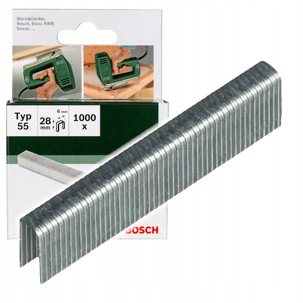 Zszywki Bosch Typ 55 28 mm x 6 mm op.1000 szt