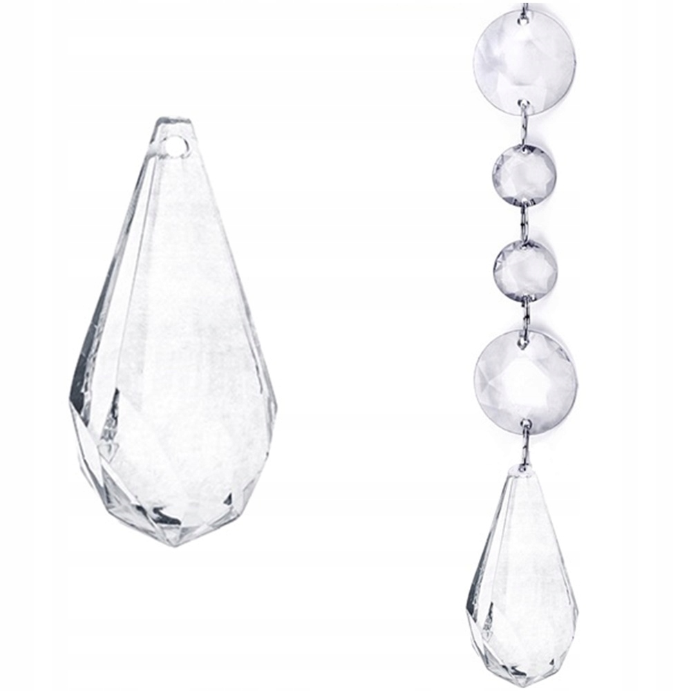 

Koraliki Girlandy Kryształy Akryl Łezka 100 CM