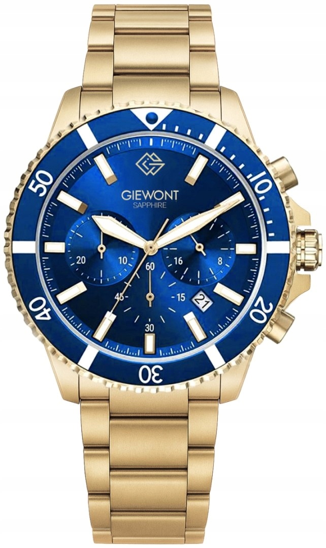Pánské Hodinky Giewont Chronograph Sapphire Zlato modré GW3970-B6