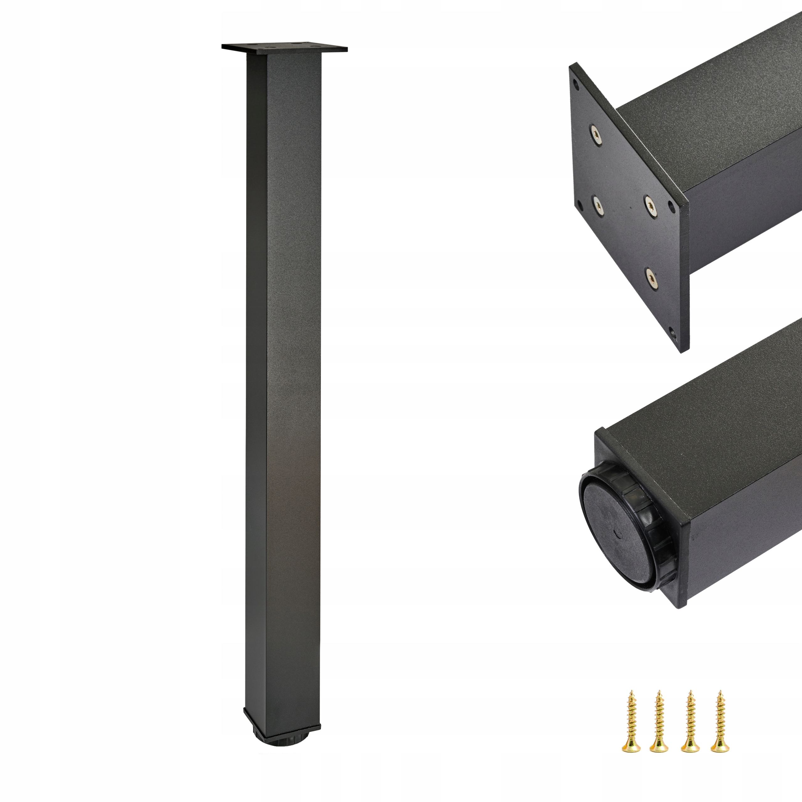 Noga Meblowa Do Stołu Biurka Barku Metalowa Loft Czarna H 71 CM Reg