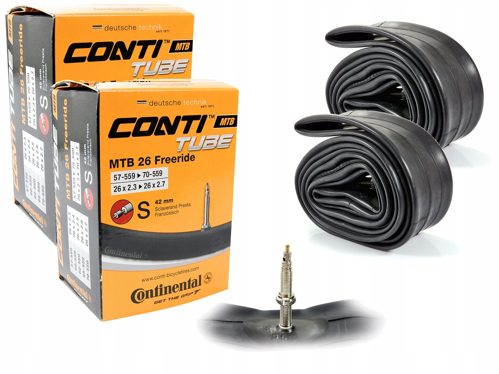 Cyklistická duše Continental 26 x 2,3 2,7 Široká sada pro 2 kola Komplet