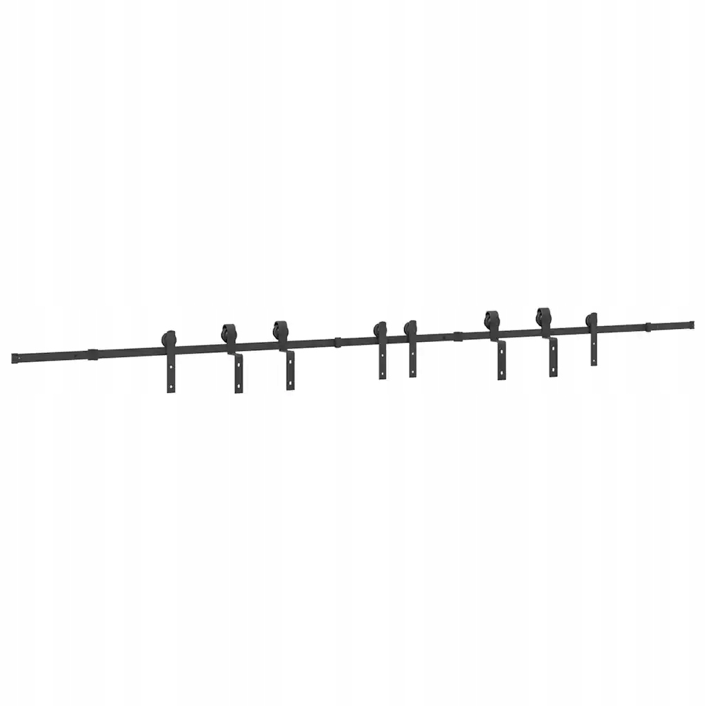 Sada kování pro posuvné dveře, černá, délka 400 cm, max. zatížení