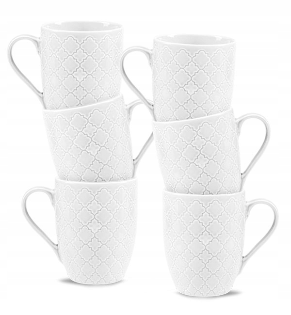 

Lubiana Marrakesz Biały 6x Kubek 350 ML Porcelana