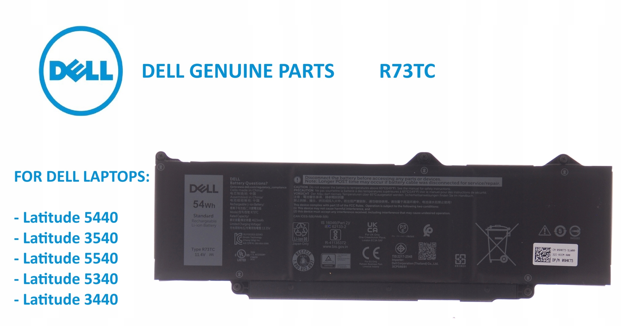 Baterie Dell Latitude 5440 3540 5540 5340 3440, Model R73TC