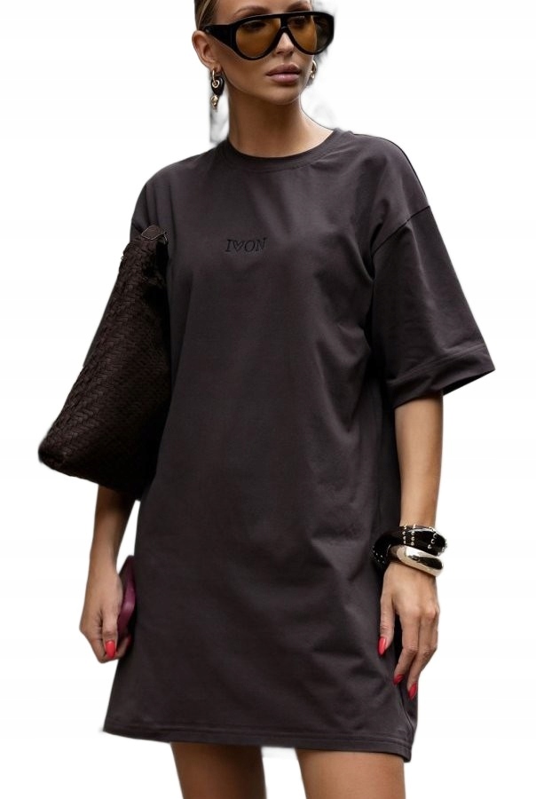 Pohodlné Šaty Tričkové Šaty Sella Casulová Hnědá, Univerzální