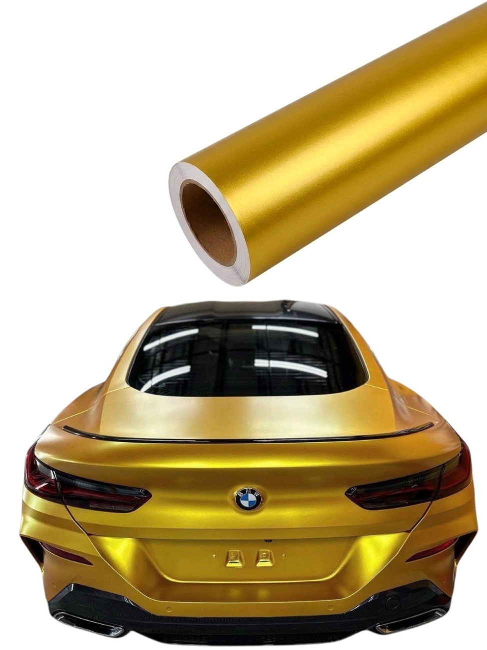 Fólie Satén Zlatý 2 m x 152 cm Perla Zlatý Chrom Mat Automobilová Dýha