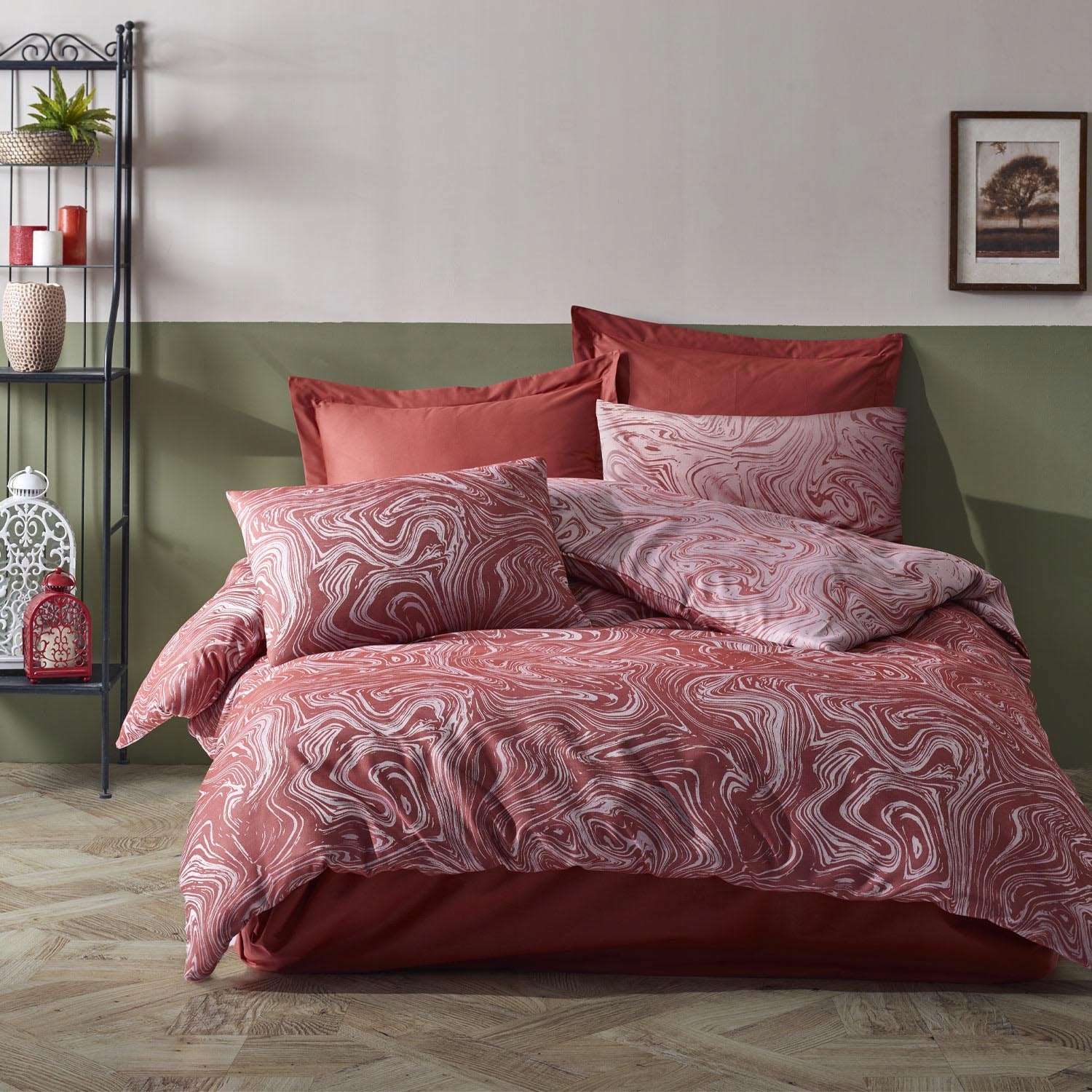 Posteľná Bielizeň Marble TERRA/220x200 Cottonlove Jacquard