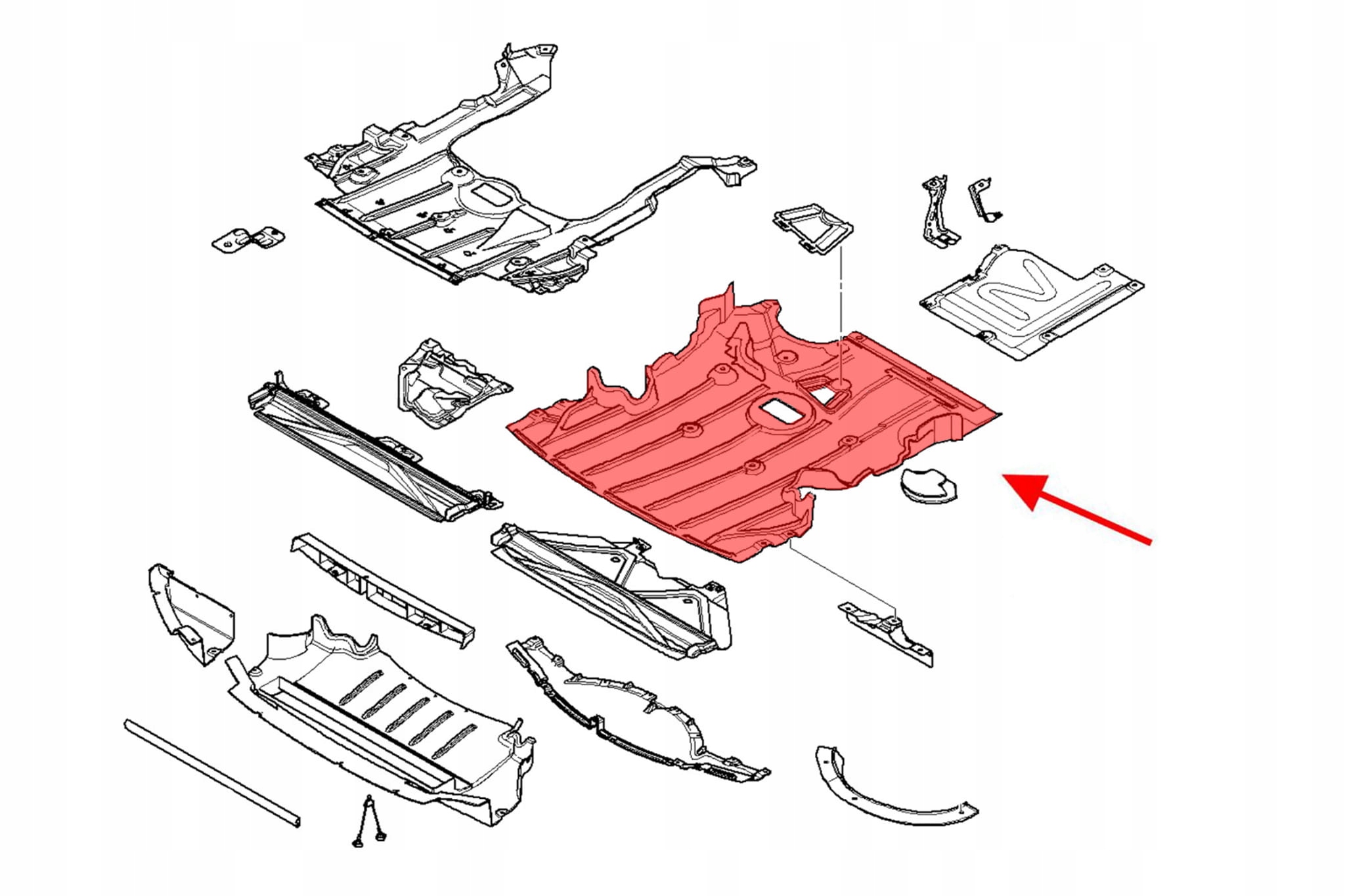 BMW SERIA 3 E90 2004-2011 OSŁONA DOLNA SILNIKA 51757129341 Numer katalogowy części 51757129341
