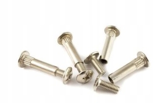 Złącze meblowe śrubowe M6 fi 8 mm. metalowe 500szt