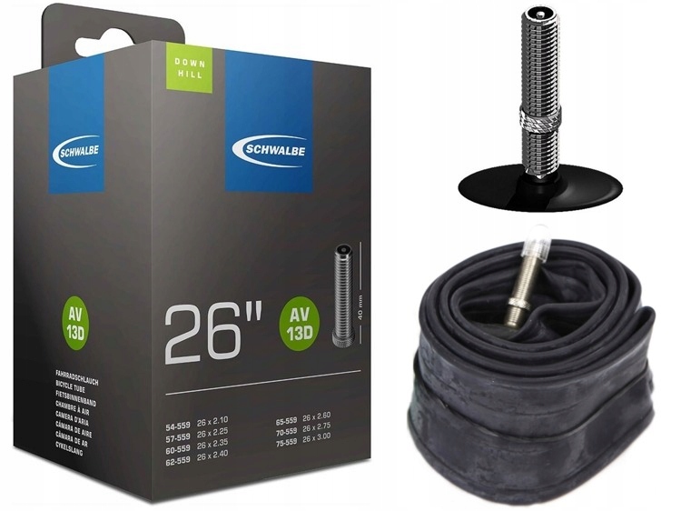 

Schwalbe Av 13D Mocna Dętka 26x2.10-3.00 Auto 40mm