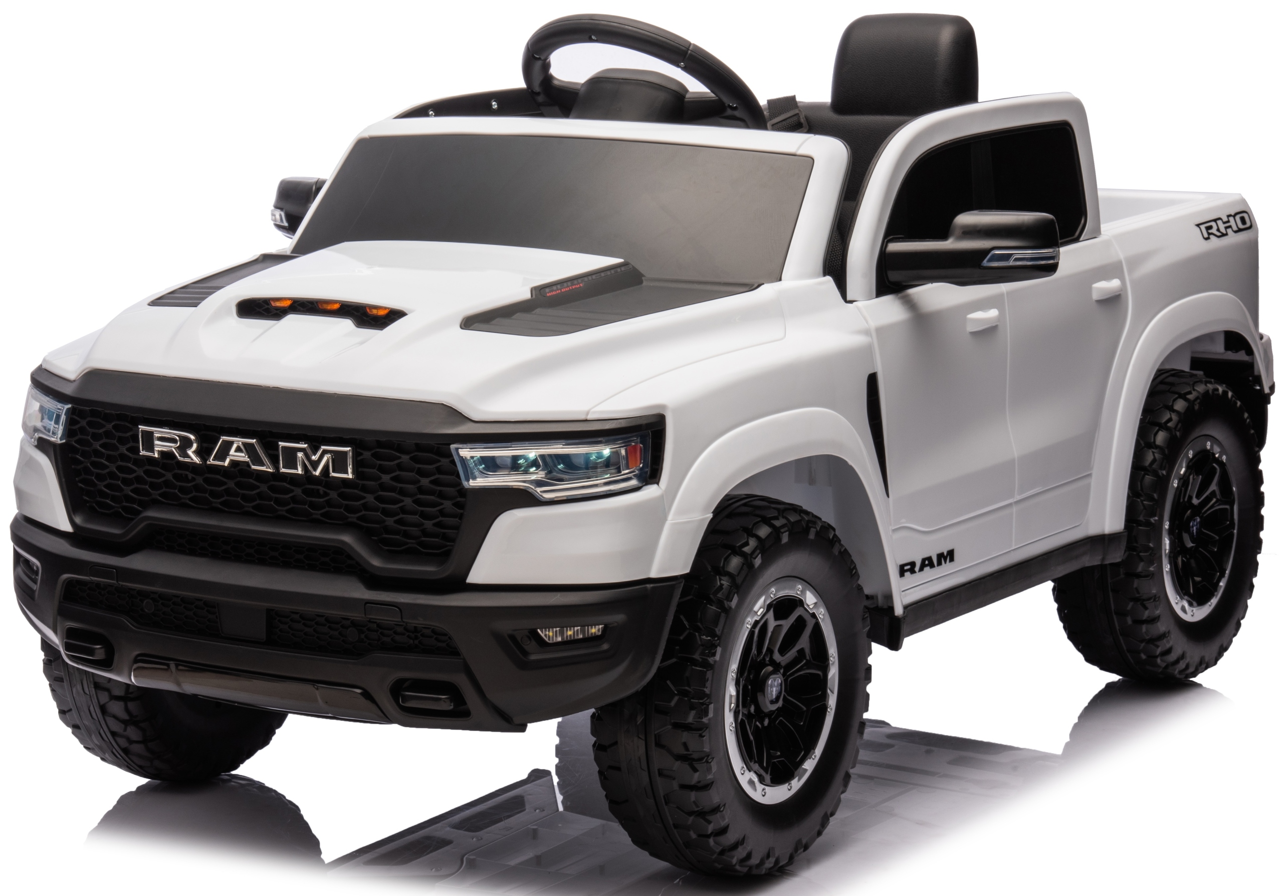 Dodge Ram 1500 Auto na akumulator Skóra Pilot Miękkie Koła Eva samochód 12V