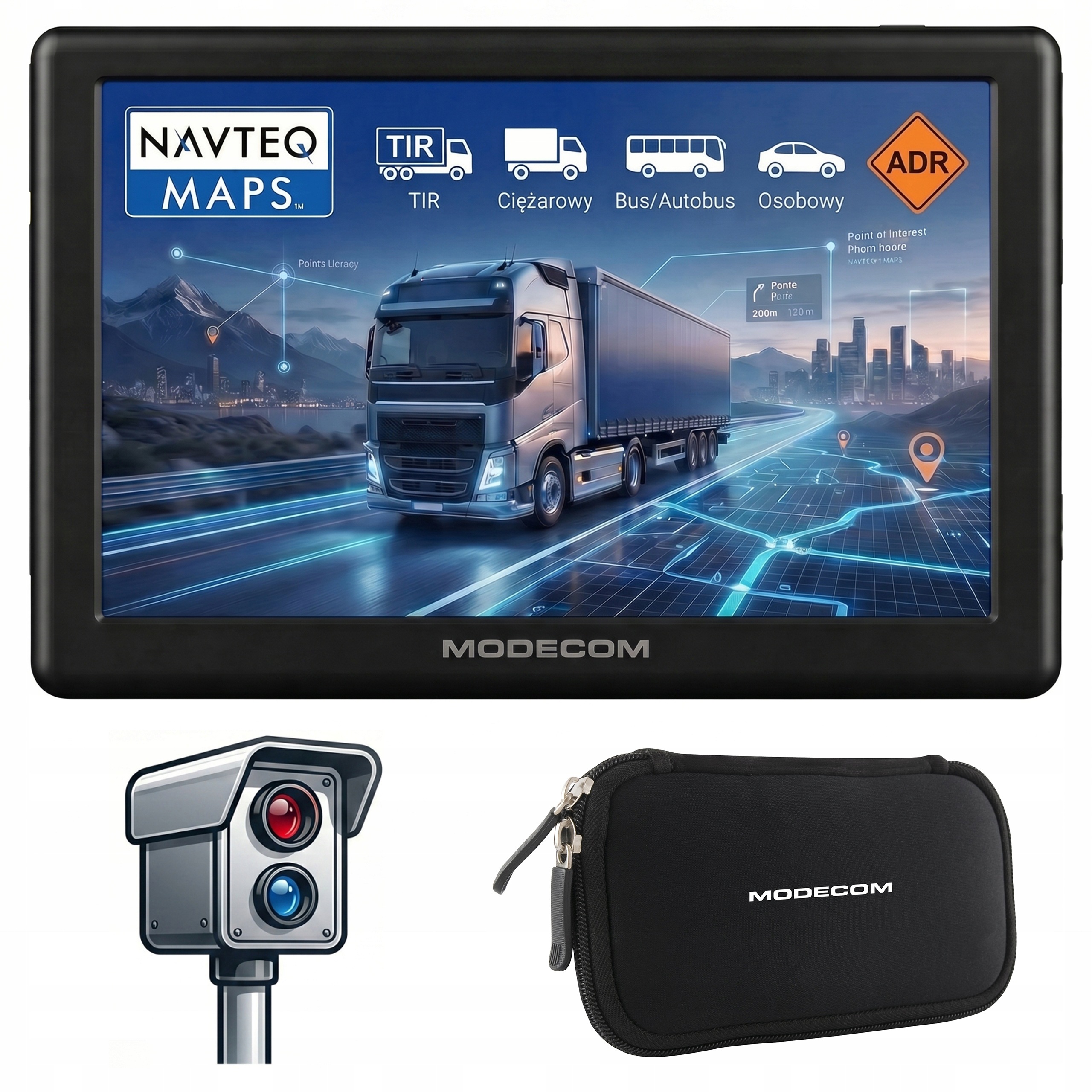 Navigační vůz Modecom CX 5.0 Truck Kamion Bus Pouzdro Fotoradary 2026
