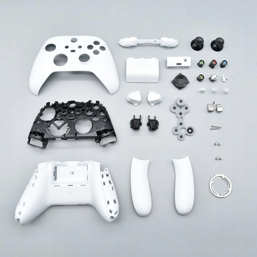 KOMPLETNA BIAŁA OBUDOWA PRZYCISKI GUMKA GRZYBKI DO PADA XBOX SERIES X S