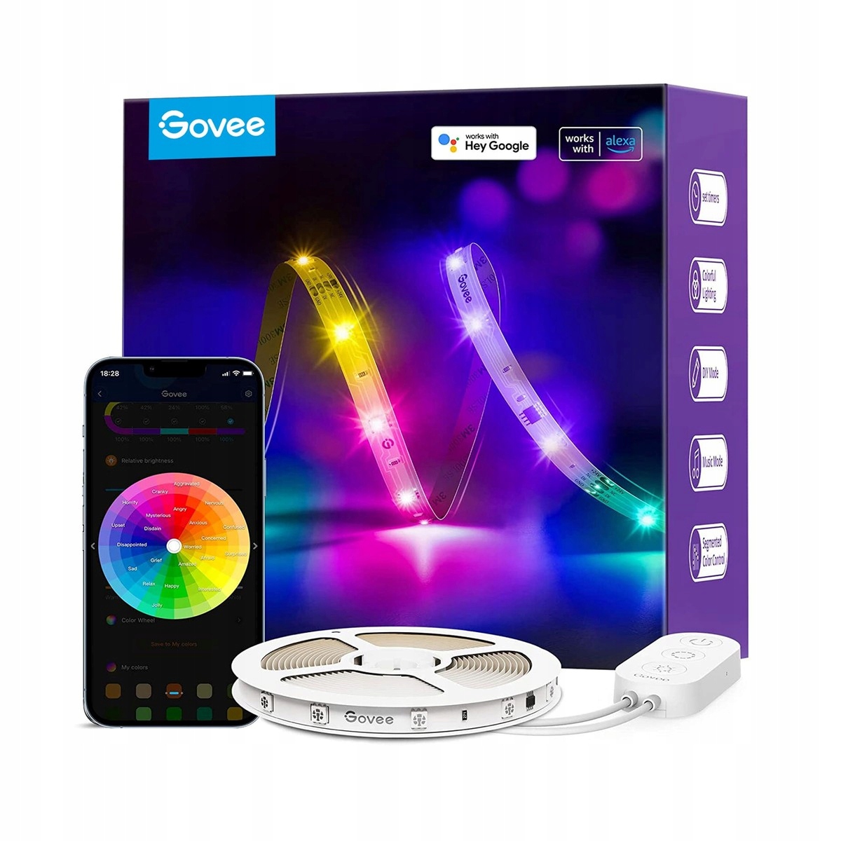 Govee H618C taśma Led Rgbic 10 m Wi-Fi Bluetooth Alexa Google Home