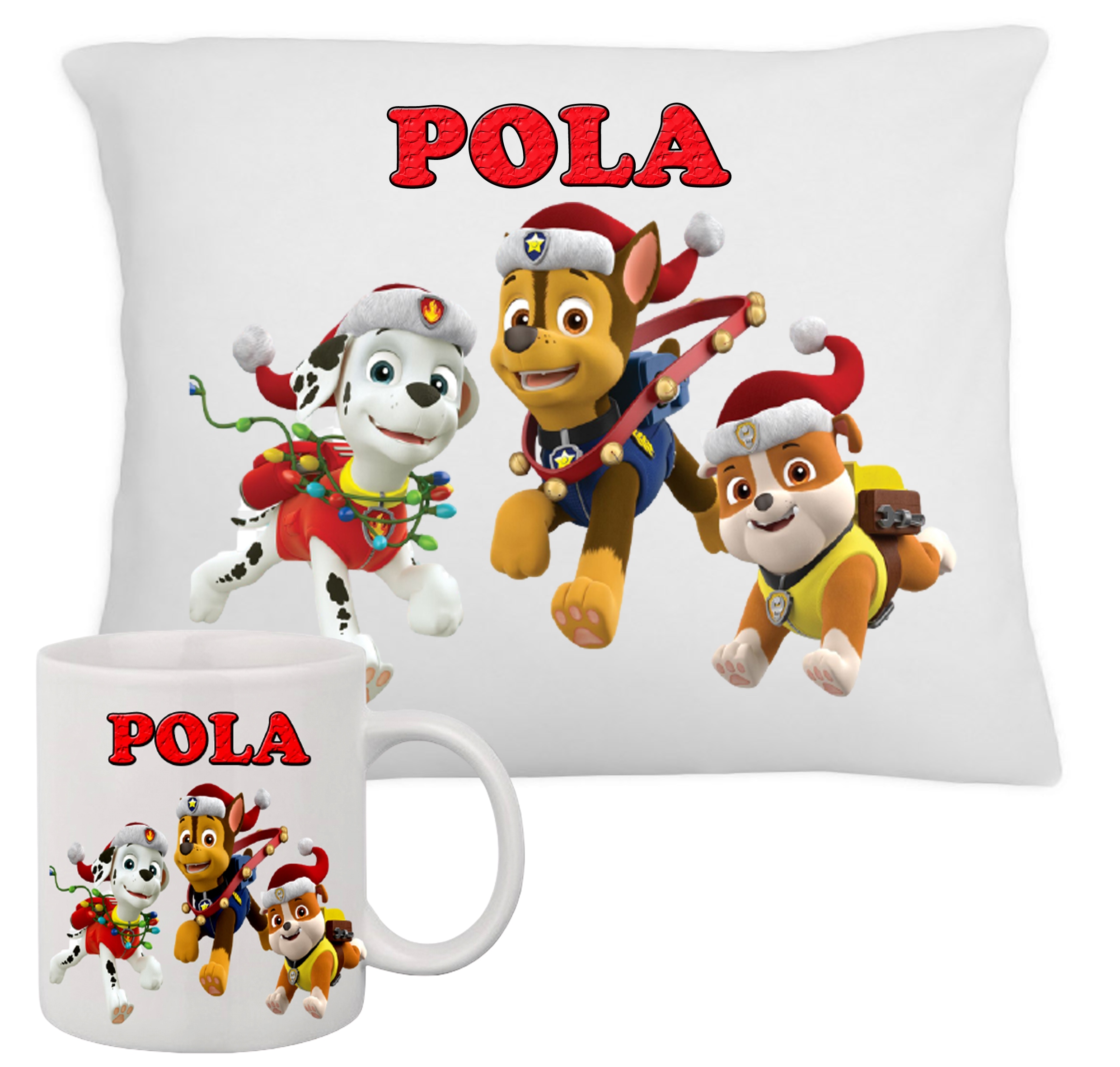 

Psi Patrol Kubek Poduszka Upominek +imię Dziecka