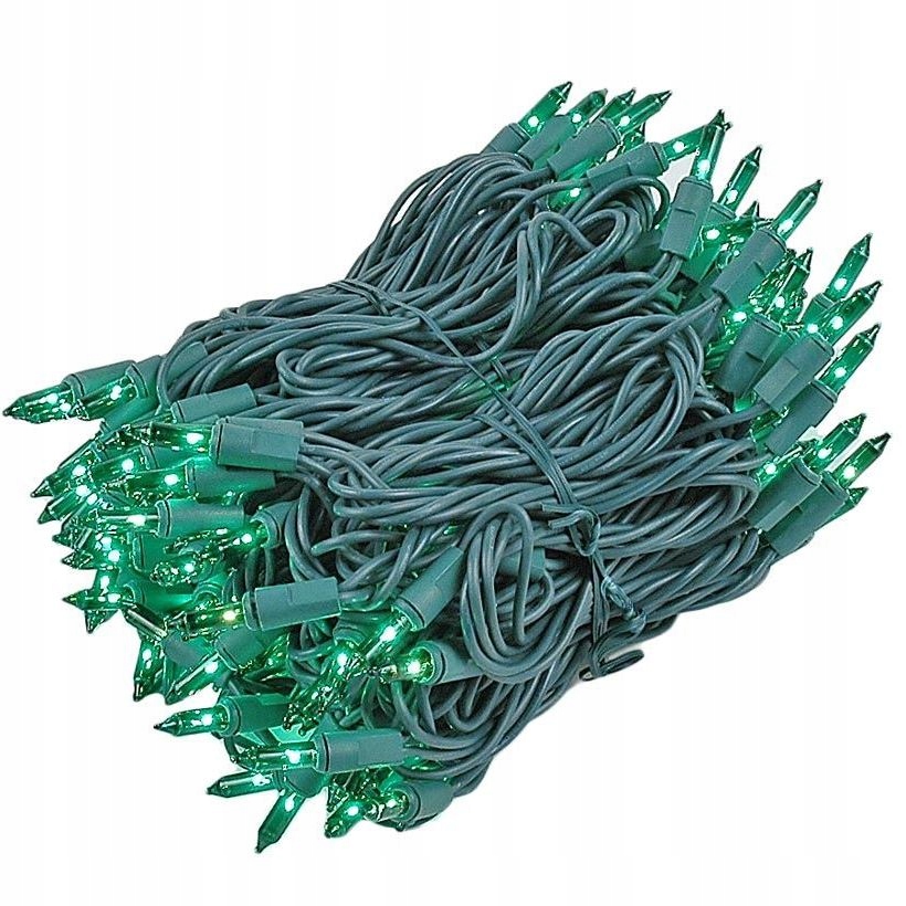 Silné Vánoční Osvětlení Na Stromeček 100 Žárovek Zelené