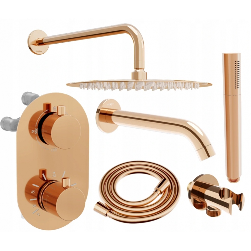 Mexen Kai DR70 podomietková súprava s dažďovými tryskami 30 cm, zlatoružov