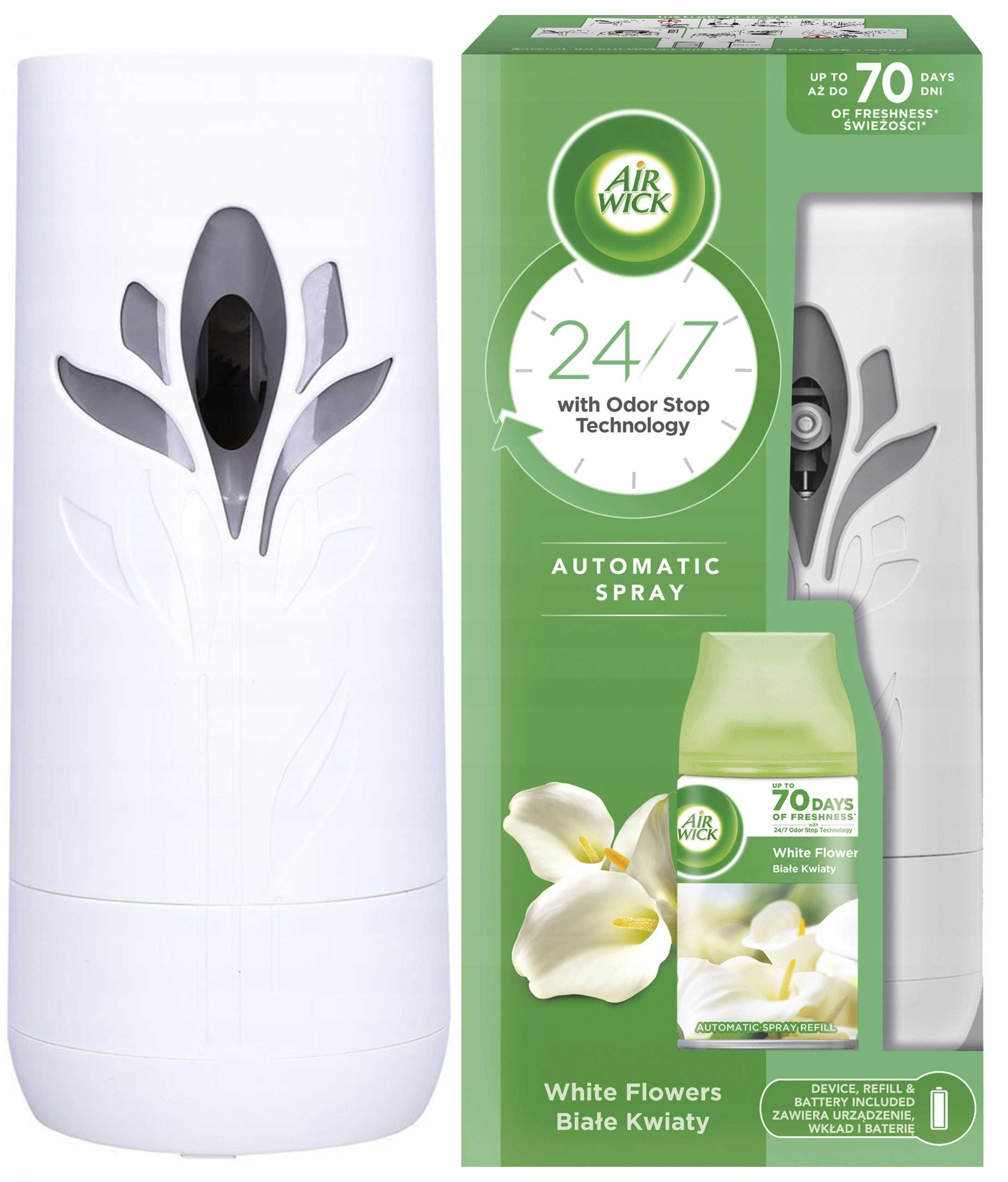 Air Wick Freshmatic Bílé květy/Bílé květy 250 ml Komplet